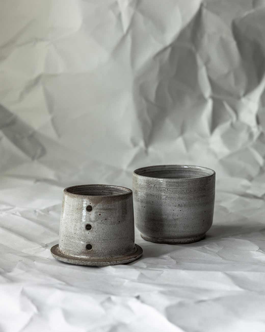 BUTTERDOSE | GRIT WHITE /// Franz. Butterdose