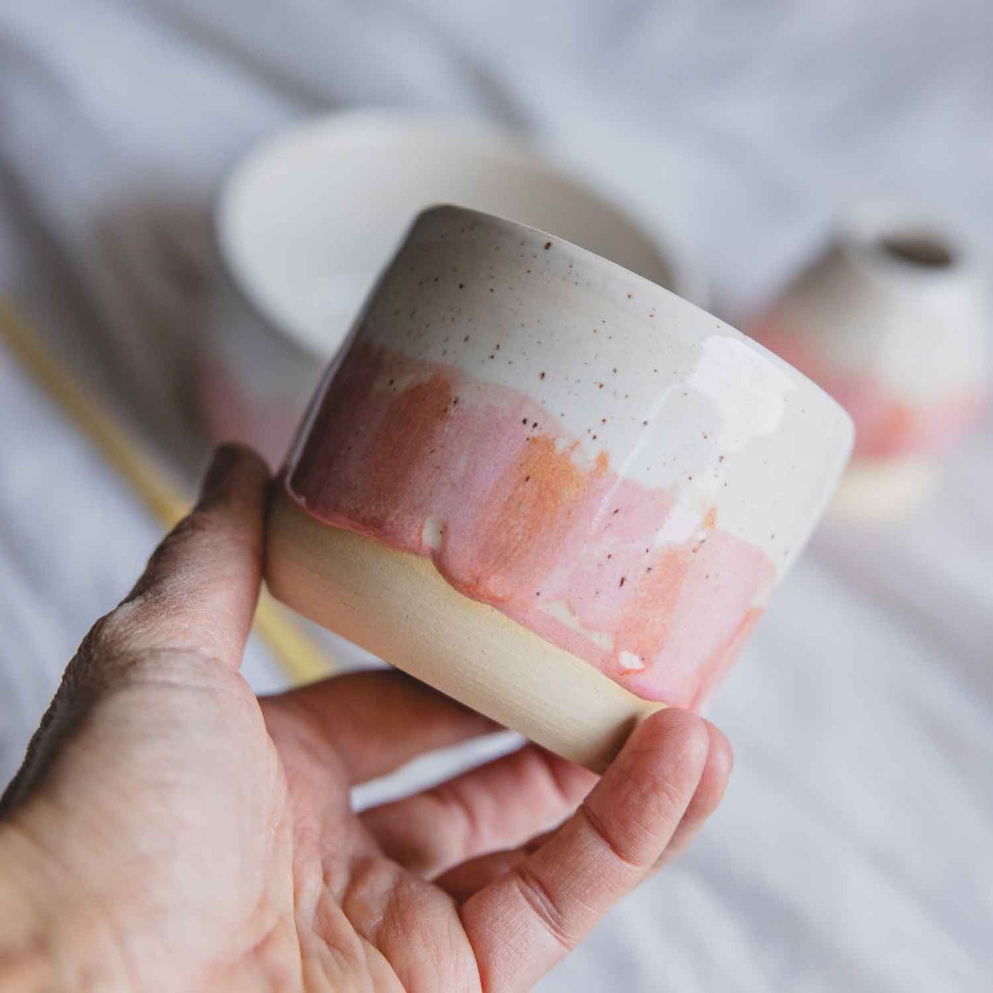 MATCHA | WEISS ROT PINK /// 3teilig ( B-Ware )