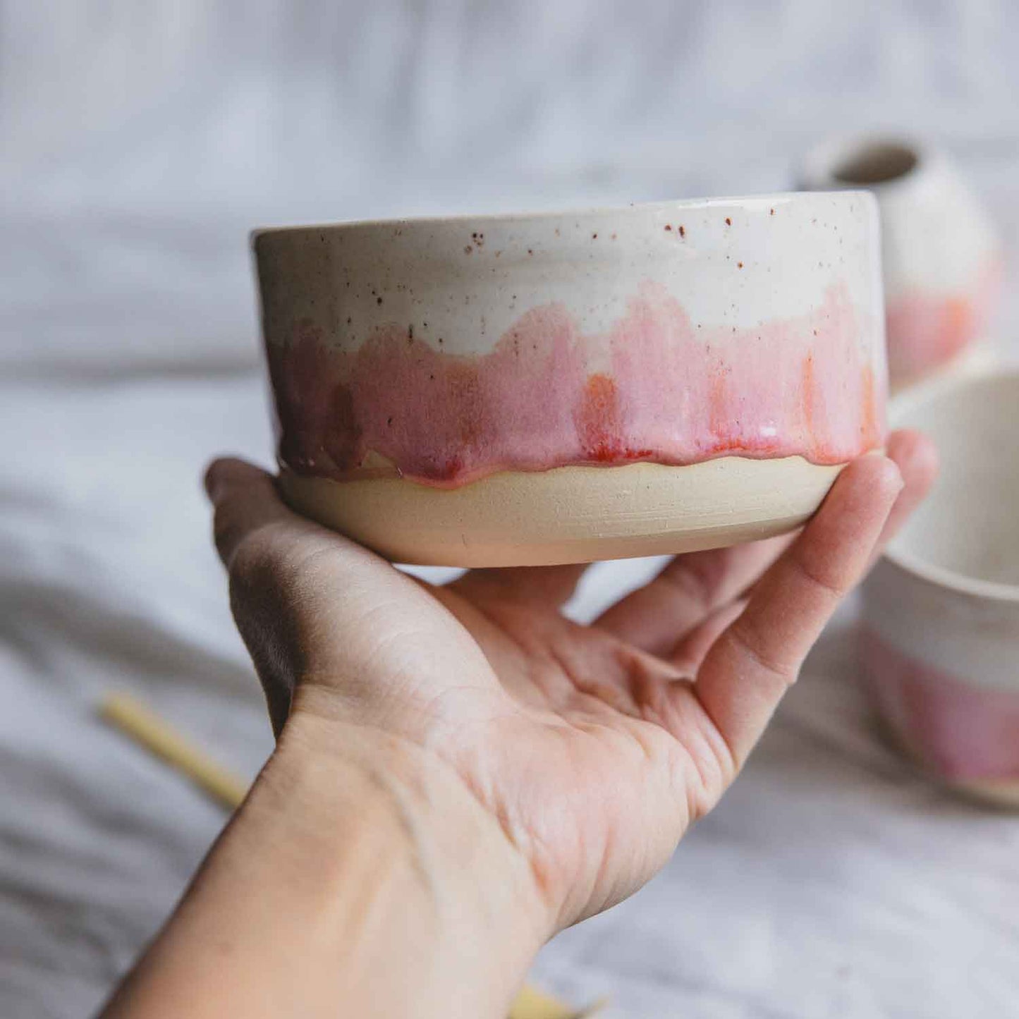 MATCHA | WEISS ROT PINK /// 3teilig ( B-Ware )